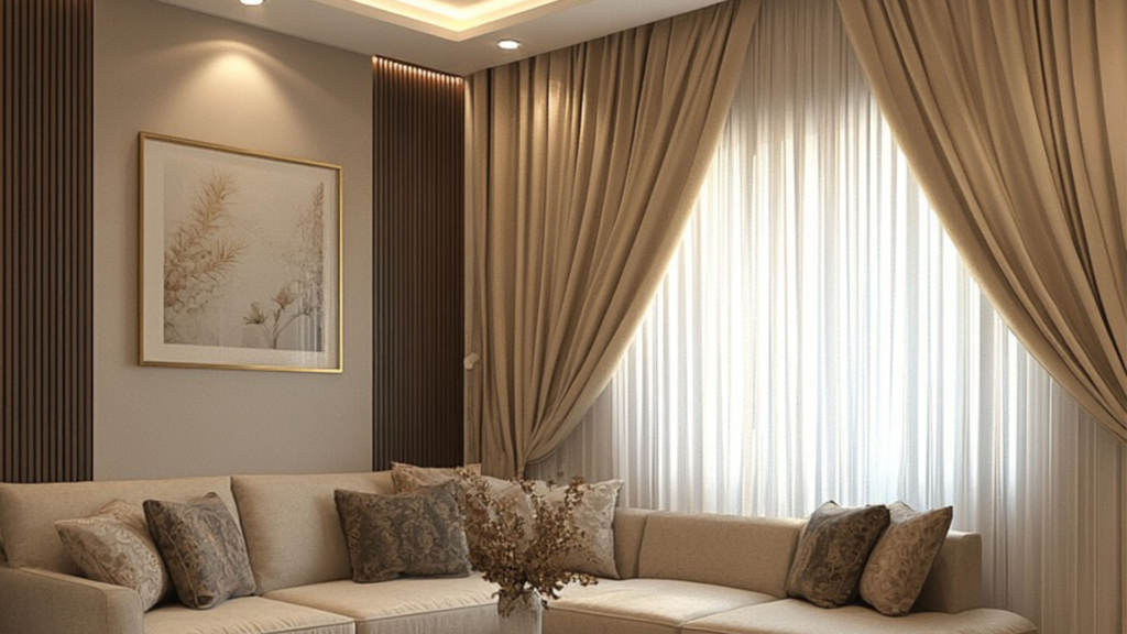 Curtains for a Brown Living Room