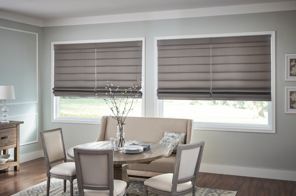 Roman Blinds for homes in winters.
