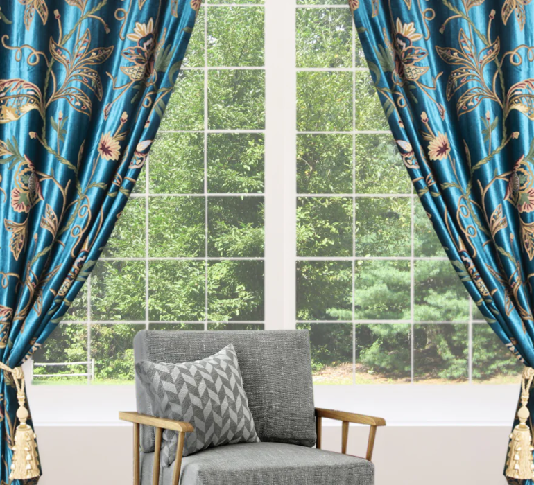 Embroidered Curtains for Windows
