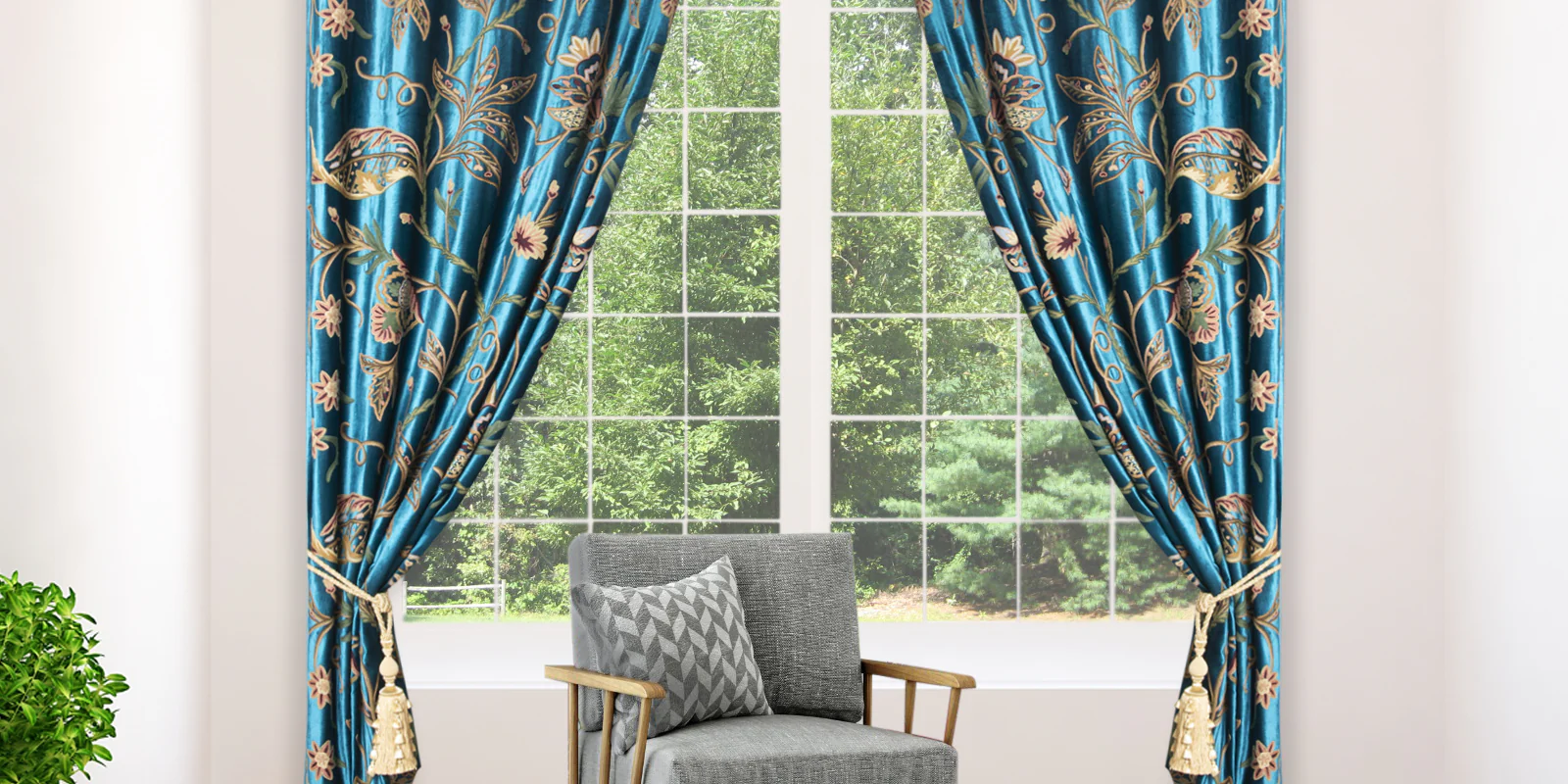 Embroidered Curtains for Windows