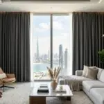 Blackout curtains for a Dubai apartment living room